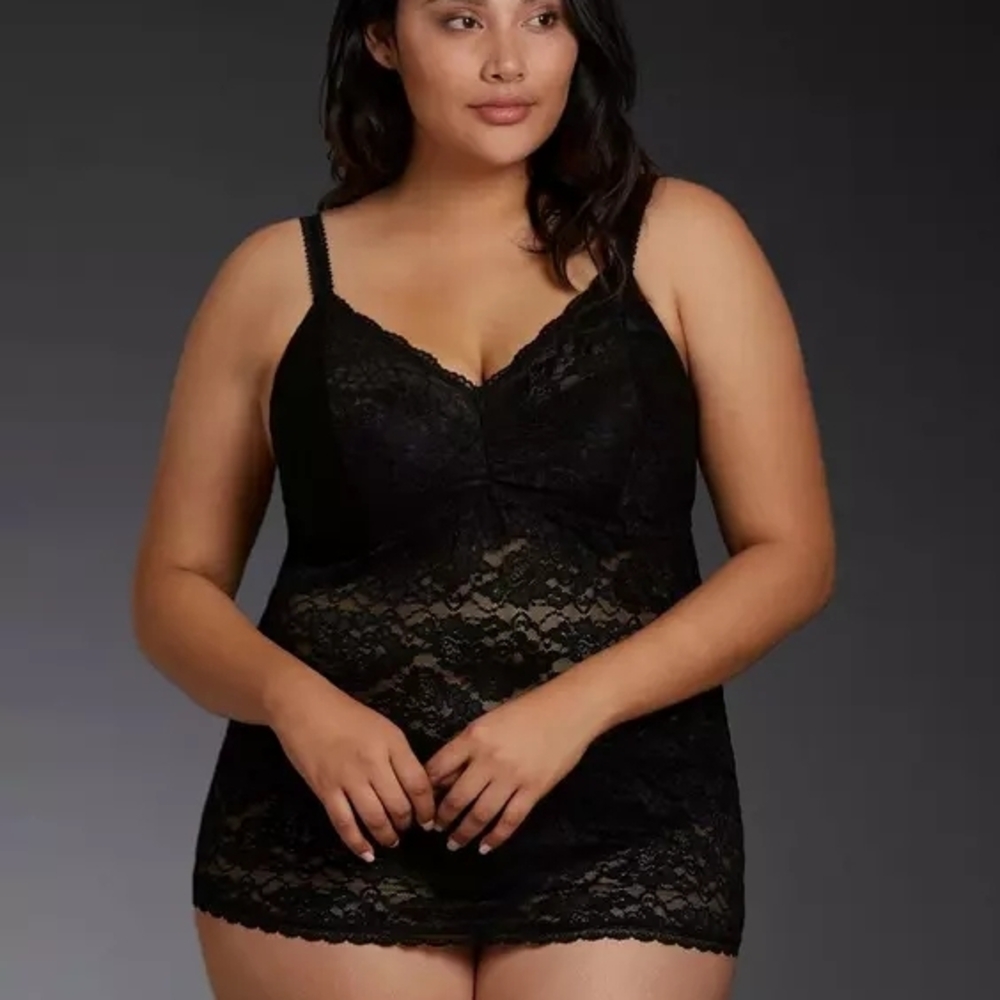 Torrid Black Lace Bralette Cami Size 4